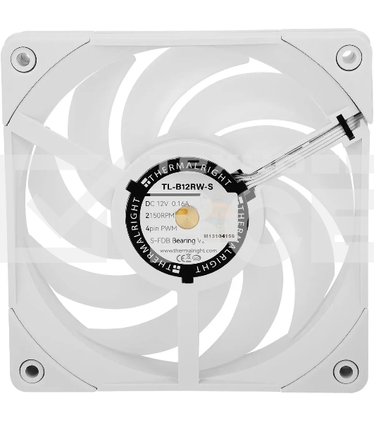 Вентилятор для корпуса Thermalright TL-B12RW-S белый, 120 мм, 2150 об/мин, 28.1 дБ, 4 pin