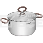 Кастрюля Rondell Etery RDS-1600 5.1л. d=24см (с крышкой) стальной, фото 1
