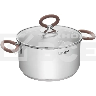 Кастрюля Rondell Etery RDS-1600 5.1л. d=24см (с крышкой) стальной