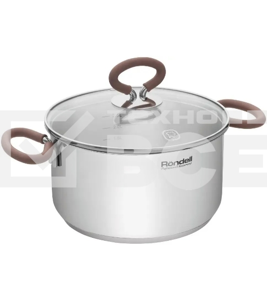 Кастрюля Rondell Etery RDS-1600 5.1л. d=24см (с крышкой) стальной
