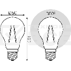 Лампа филам. Gauss Filament 9Вт цок.:E27 груша св.свеч.бел.нейт. (упак.:10шт) (22229), фото8