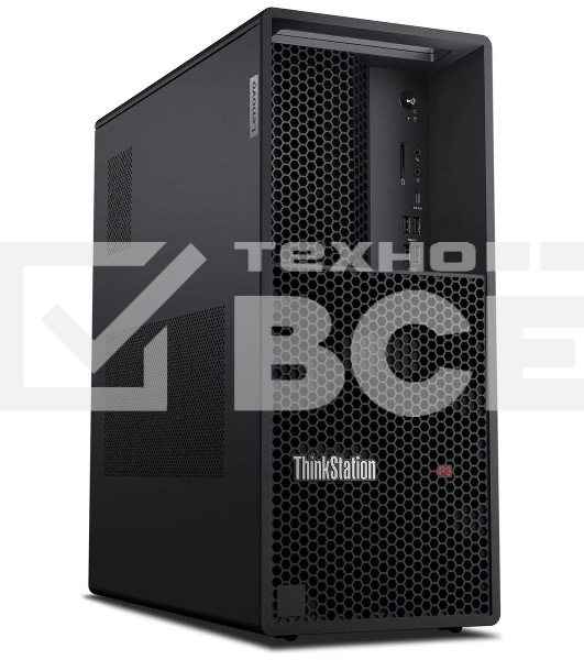 Компьютер Lenovo ThinkStation P3t, Intel Core i7 13700, DDR5 16ГБ, 512ГБ(SSD), NVIDIA T400 - 4 ГБ, CR, Windows 11 Professional, черный