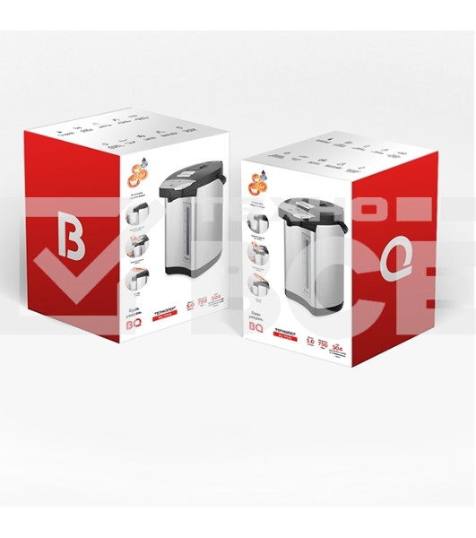 Термопот BQ TP532 черный/стальной 5 л, 750 Вт