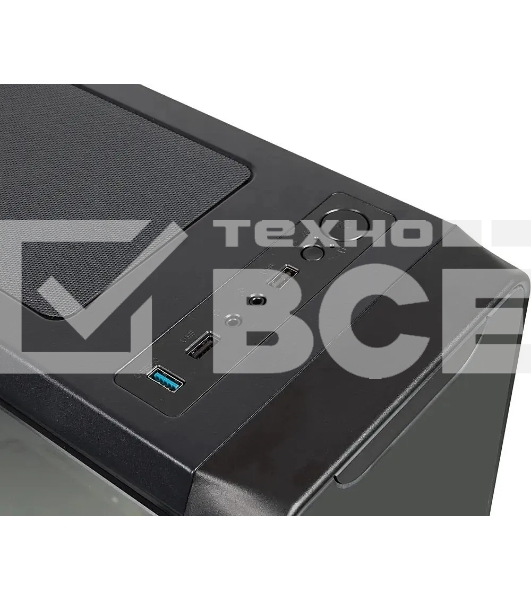 Компьютерный корпус Accord JP-X черный без БП ATX 2xUSB2.0 1xUSB3.0 bott PSU
