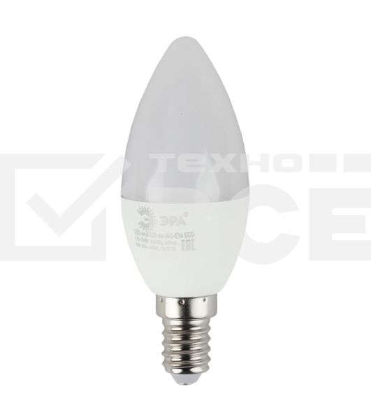 Лампа светодиодная ЭРА Б0020619 ECO LED B35-6W-840-E14