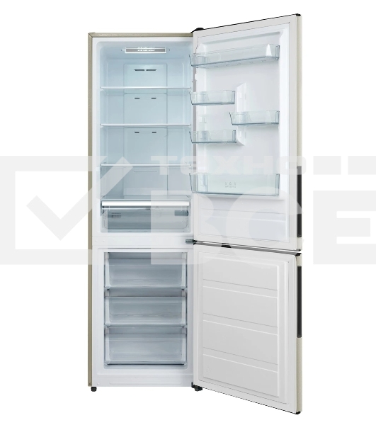 Холодильник Centek CT-1722 бежевый двухкамерный 230/88 л морозилка снизу, No Frost