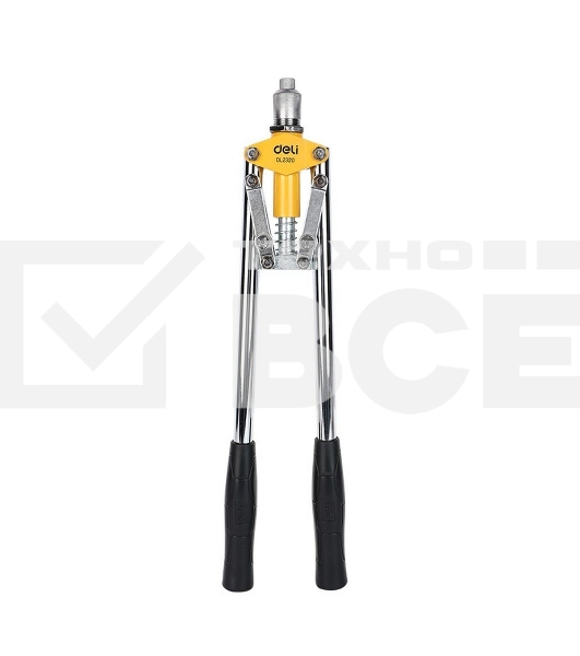 Двуручный заклепочник Deli DL2320 430мм, сталь Cr-Mo, диаметр заклепок 3,2/4,0/4,8 мм, прорезиненные рукояти