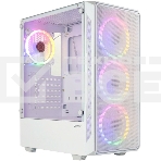 Компьютерный корпус Ginzzu RX330 ATX FAN 12CM FRGb*4 Белый, фото 1