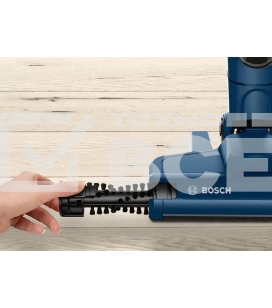 Пылесос вертикальный Bosch BBHF216 синий, питание от аккумулятора, 14.4 Вт, уборка сухая, пылесборник 0,4 л