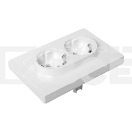 Розетка 2-м EKF UP1-SOW-210 СП Эпика 16А с заземл. без защ. шторок с рамкой механизм бел., фото6