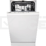 Посудомоечная машина встраиваемая Gorenje GV520D17S, загрузка 10 комплектов, стандартный мотор, регулировка верхней корзины по высоте, 3 корзины, кнопочное управление, звуковой сигнал завершения цикла, автооткрывание дверцы, половинная загрузка, полный AquaStop, энергоэффективность А+++, уровень шума 47 дБ, белый, фото 1