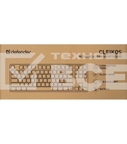 Клавиатура Defender Cleikos GK-135 гибридная, USB Type-C, Bluetooth, радиоканал, чёрный