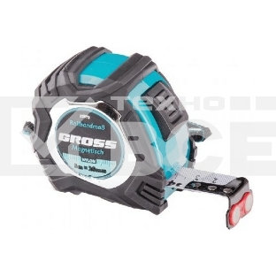 Рулетка Magnetisch, 5 м х 25 мм обрезиненный корпус,автоматическая фиксация GROSS 32572