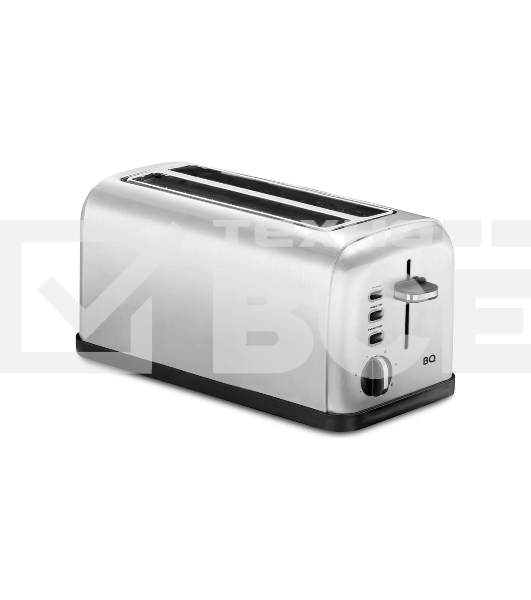 Тостер BQ T2003 Steel-Black, Мощность 1500 Вт, 6 степеней поджаривания