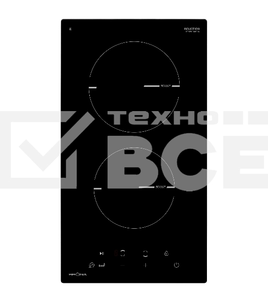 Индукционная варочная поверхность Krona MAGIER 30 BL 2BTK чёрный