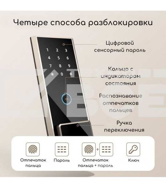 Сейф Deli ET597 800x480x420 мм, электронный/ключевой/биометрический, чёрный