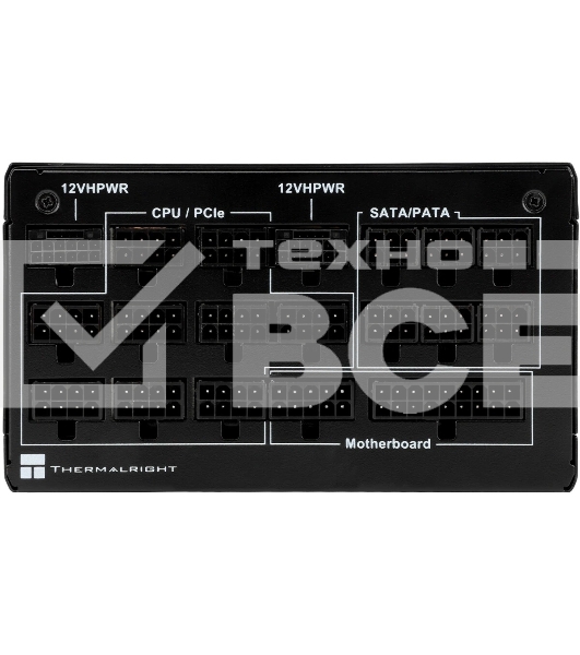 Блок питания Thermalright, 1650W 80+ Platinum (ATX, 3.0, PCIe 5.0, Full modular, 1x24(20+4)pin 600mm, 3xCPU 8(4+4)pin, 4xPCIe*2 8(6+2)pin, 2x12VHPWR PCIe 5.0 12+4pin 600mm, 6xSATA, 5xMOLEX4pin, Active, 120x120mm, 170x150x86mm, OPP, OVP, OTP, OCP, SCP, bla