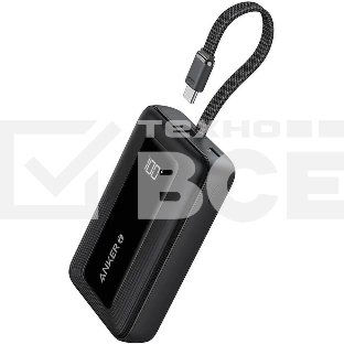 Внешний аккумулятор Anker Power Bank 20K, 30W, Built-In USB-C Cable Black