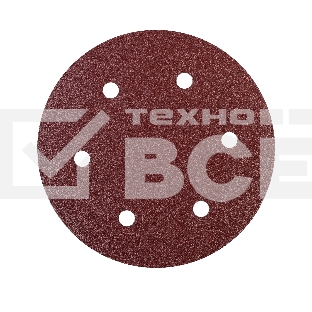 Круг шлифовальный PATRIOT на липучке, 225мм, 6 отверстий, Р40, 10 шт