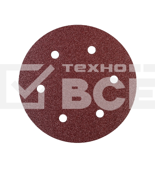 Круг шлифовальный PATRIOT на липучке, 225мм, 6 отверстий, Р40, 10 шт