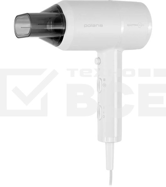 Фен Polaris PHD-2044TI белый/серый