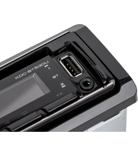 Автомагнитола Kenwood KDC-BT530U, 1 DIN, CD, Bluetooth, USB Type-A, AUX, съёмная панель