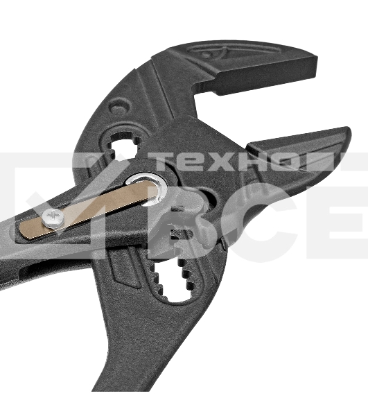 Клещи переставные Denzel кнопочный механизм, обливные рукоятки, сантехнические, 250 мм