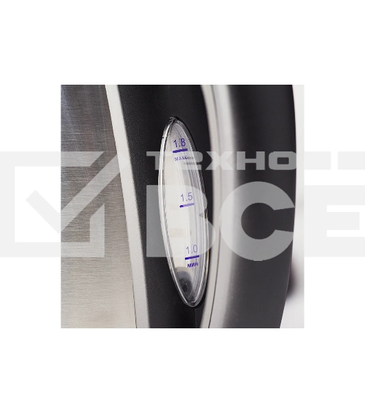 Чайник электрический Galaxy GL 0304 серый, металл, 2000 Вт, 1.8 л, съемный фильтр, шкала уровня воды