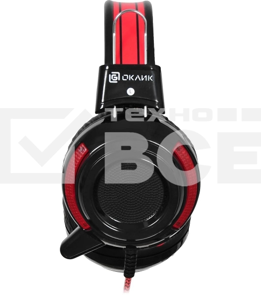 Проводные наушники Oklick HS-G300 черный/красный, полноразмерные, jack 3.5 мм