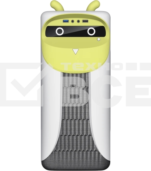 Компьютерный корпус GameMax Cute OWL W-Y без БП (Midi Tower, ATX, Бело-желтый, 1*USB 3.0 + 2*USB 2.0, 2*120мм)