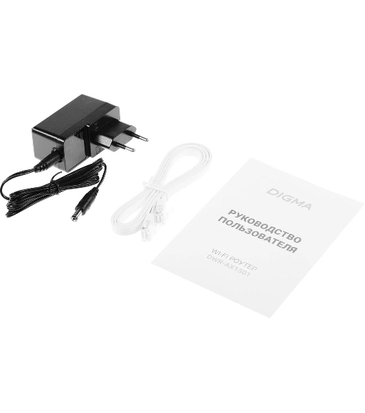 Роутер беспроводной Digma DWR-AX1501 AX1500 10/100/1000BASE-TX черный (упак.:1шт)