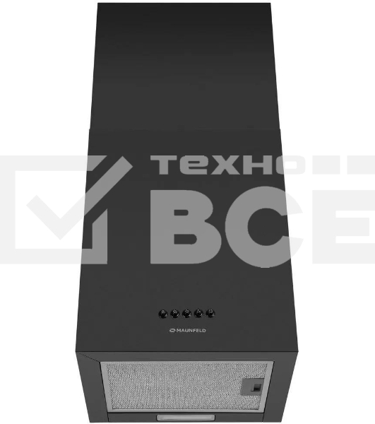 Вытяжка пристенная островная Maunfeld Box Push 40 черный, 40 см, 1000 куб. м/ч, 60 дБ