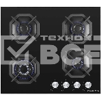 Газовая варочная панель Maunfeld EGHG.64.23CB/G, 4 конфорки, закаленное стекло, черный, фото 1