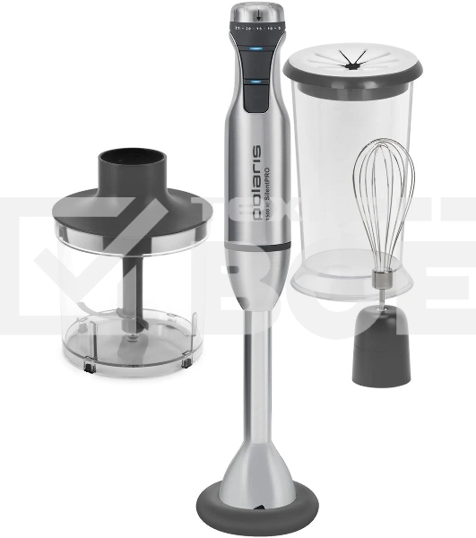 Блендер погружной Polaris PHB1591L Silent 1500 Вт, погружной, серебристый/черный