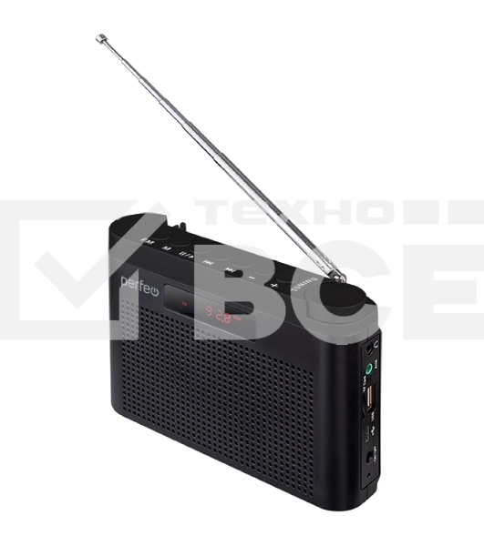 Радиоприемник Perfeo цифровой ТАЙГА FM+ 66-108МГц/MP3/встроенный аккум,USB/черный (I70BK) (PF_C4939)