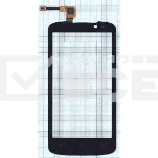 Сенсорное стекло (тачскрин) для LG Optimus True HD LTE P936, черное