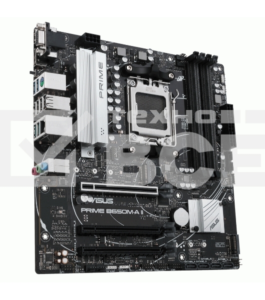 Материнская плата ASUS PRIME B650M-A II-CSM, AM5, AMD B650, 4xDDR5, 4xSATA, 2xM.2, 1xPCI-E 4.0 x16, 1x 2.5Gb LAN, 2xUSB-A 3.2 Gen 1, 2xUSB-A 3.2 Gen 2, 4xUSB 2.0, 1xDisplayPort, 1xHDMI, 1xVGA, 3x3.5 мм, 7.1, Micro-ATX