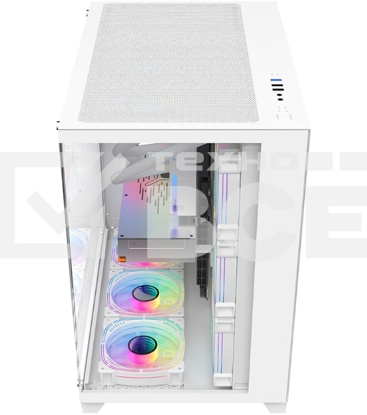 Компьютерный корпус 1STPLAYER MEGAVIEW MV8-TP White / ATX / MV8-TP-WH