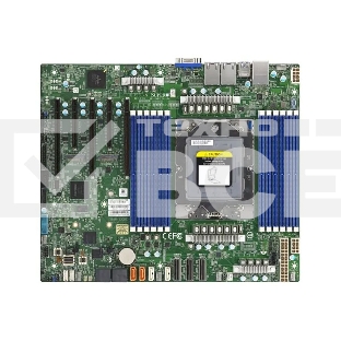 Серверная материнская плата Supermicro H13SSL-N-B, сокет SP5, чипсет встроен в процессор, 12xDDR5, 5xPCIe, 3xPCIe 5.0 x16, 2xM.2, 8xSATA, 2xGigabit Ethernet, 24-pin + 8-pin + 8-pin, ATX