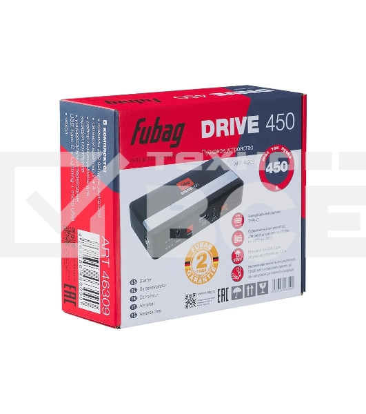 Пусковое устройство FUBAG DRIVE 450 (ток запуска 450А_емкость аккумулятора 12000 мАч)