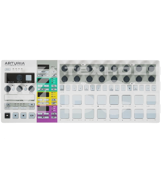Контроллер MIDI [430111] Arturia [BeatStep Pro] 2 независимых монофонических 64-шаговых мелодических секвенсора, 16-трековый секвенсор ударных, 16 проектов, в каждом 16х2 sequences, 16 drum sequences, CV/GATE выходы, 8 Drum Gate выходов, Clock Sync, MIDI