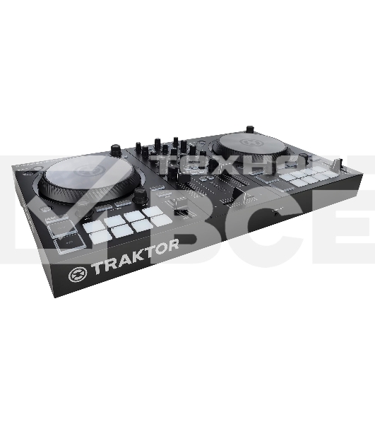 Контроллер DJ [25421] Native Instruments [Traktor Kontrol S2 MK3] 2-х канальный, для Traktor Pro/DJ, 16 RGB пэдов, аудио интерфейс 24бит/96кГц, 2-х канальный микшер, микрофонный вход, 2 стерео выхода (линейный и 3.5 мм TRS), выход на наушники