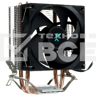 Кулер для процессора DEEPCOOL AG200 черный, 92 мм, алюминий/медь, 3050 об/мин, 30.5 дБ, 4 pin, 100 Вт, 133 мм