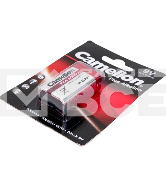 Элемент питания Camelion (1655) 6LR61 PLUS ALKALINE BL-1 (6LR61-BP1 9В)