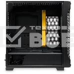 Компьютерный корпус без блока питания Case HSPD M541, Mesh Mid Tower, черный, TG, 0.7 SPCC, no fans, ATX, mATX, mITX, 170/405/210мм, 2x2.5