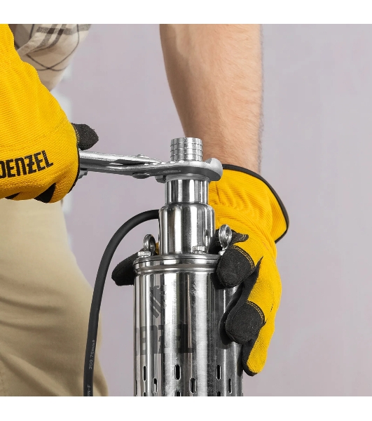 Скважинный насос Denzel DWS-3,5-100 винтовой, диаметр 3,5', 800 Вт, 1700 л/ч, напор 100 м