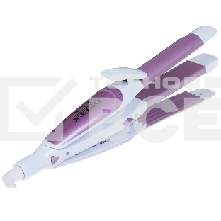 Мультистайлер DELTA LUX DL-0632 белый/сиреневый, 32 мм, 180 °C, 1 режим