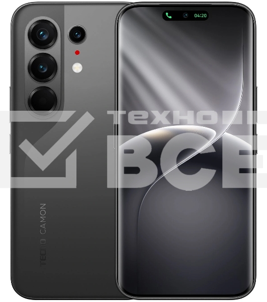 Смартфон Tecno Camon 50 Ultra 5G 256Gb 12Gb черный моноблок 3G 4G 2Sim 6.78' 1208x2644 Android 16 50Mpix 802.11 a/b/g/n/ac/ax NFC GPS GSM900/1800 GSM1900 Protect FM