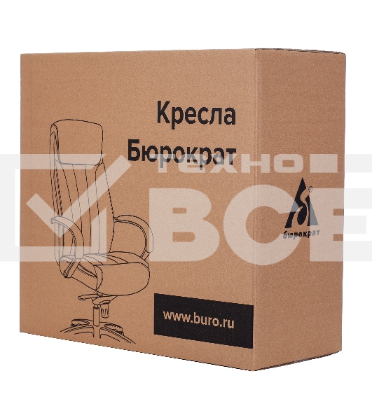 Кресло руководителя Бюрократ T-9922SL/BLACK черный, кожа, крестовина хром