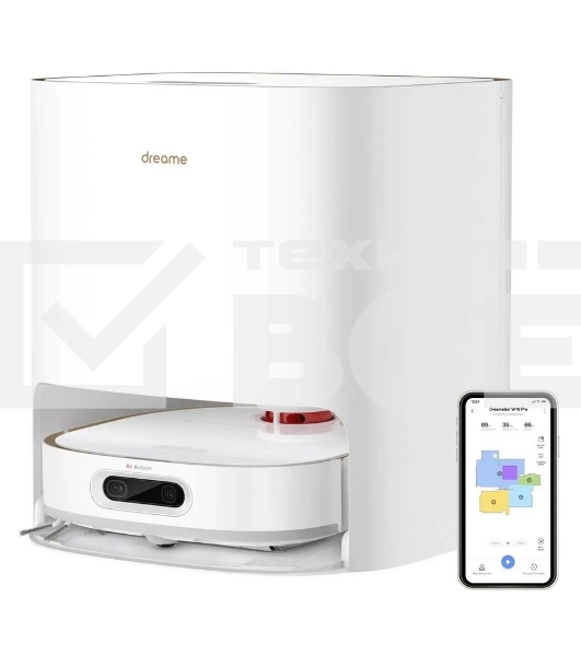 Робот-пылесос Dreame RLS6TAC W10 Pro белый, 55 Вт, 6400 мАч Li-Ion, уборка сухая/влажная, пылесборник контейнер 0.45 л